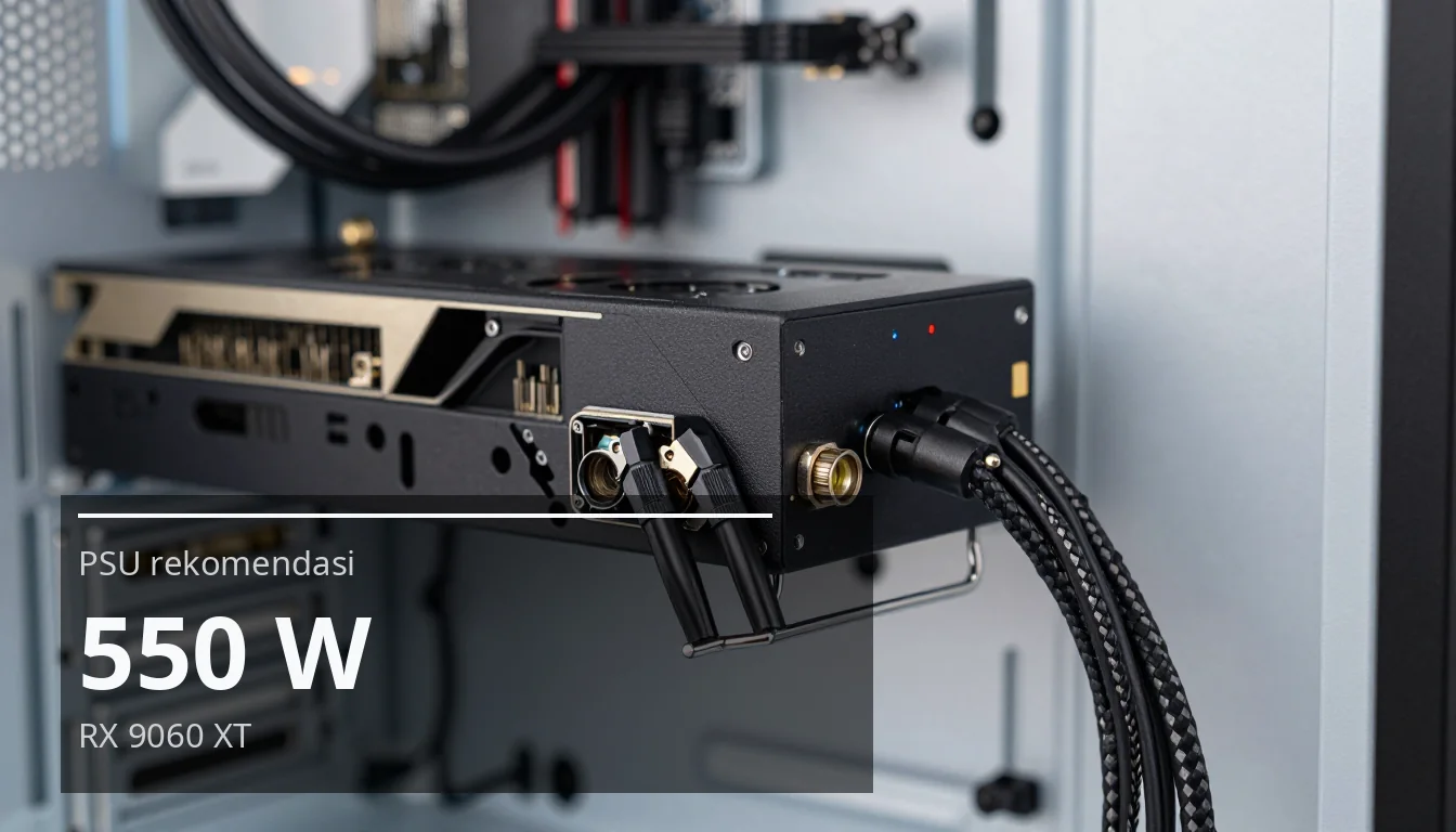 PSU rekomendasi — 550 W — RX 9060 XT